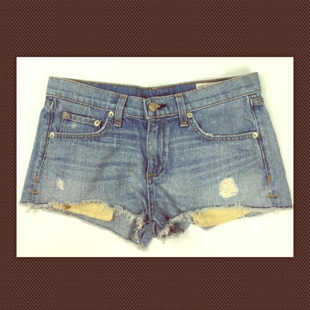 Rag & Bone Cutoff Denim Shorts - Picture 1 of 5
